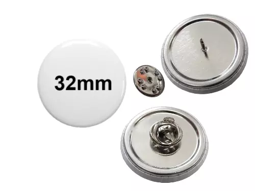 32mm Button mit Pin 32mm Button mit Pin